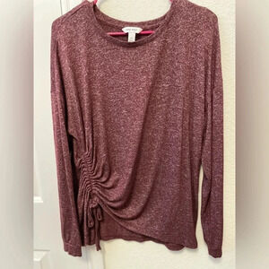 Nine West burgundy long sleeve blouse size M